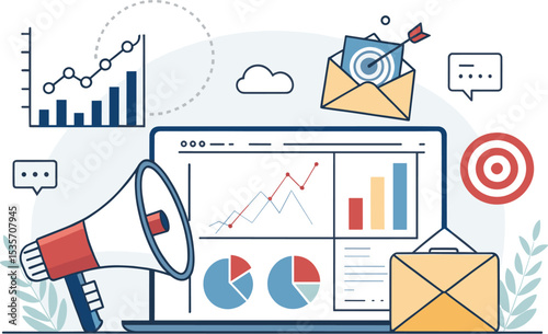 Modern Business Marketing Strategy with Email Campaign and Analytics