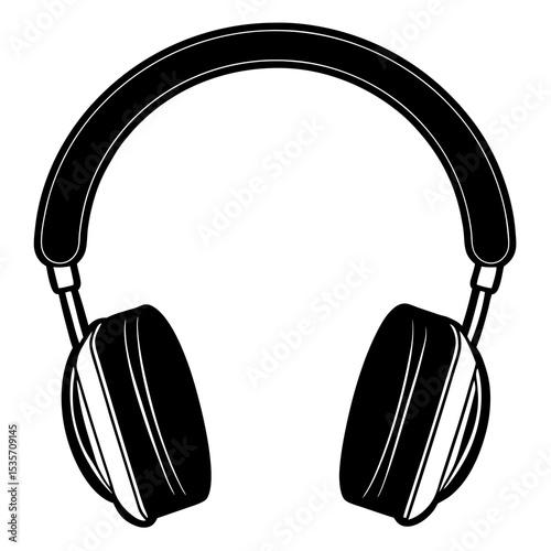 headphones on white background