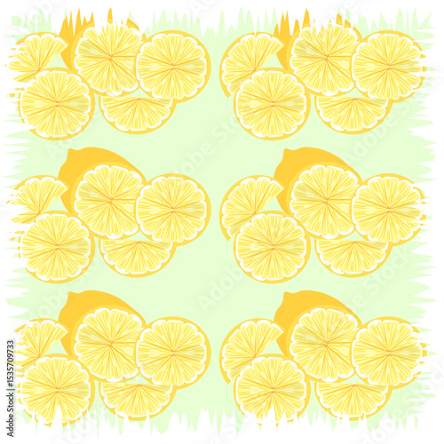 seamless background with lemon
