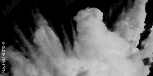 abstract background smoke curves and wave on black background. Fragments of abstract white smoke isolated on black background. Abstract gray smoke hookah. Inhalation.