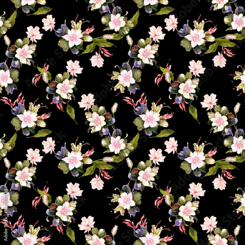 Elegant floral watercolor pattern bringing vibrant nature indoors