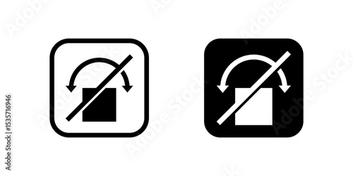 Do not roll symbol icons, crucial for packaging and cargo handling to ensure proper orientation and prevent damage to goods.