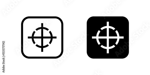 Icons indicating the center of gravity, important for heavy lifting, machinery, and ensuring balanced handling of goods in logistics and construction.