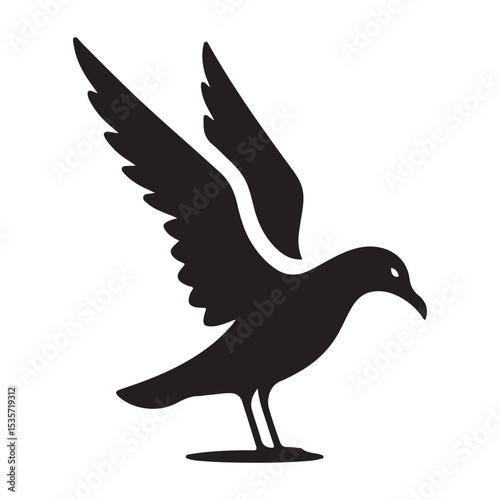 seagull vector silhouette clip art logo design illustration
