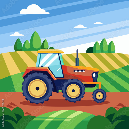 tractor on a farm
