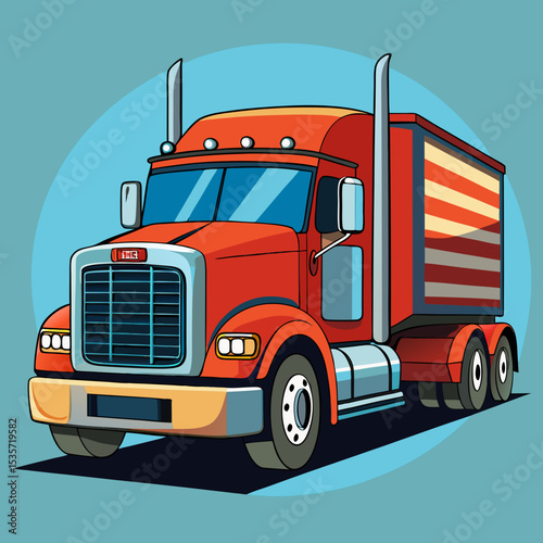 red truck isolated on white