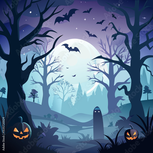 halloween background with pumpkin