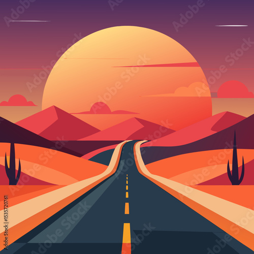 road to the sunset