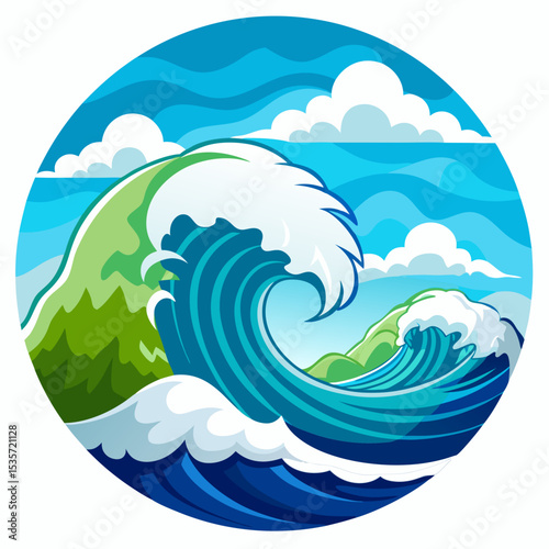 sea wave and clouds