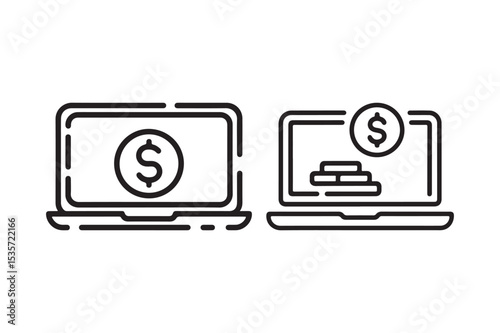 Online Banking Money Transaction Icons