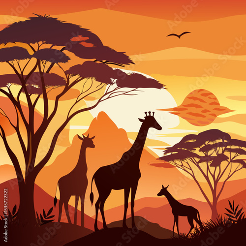 giraffe in the desert