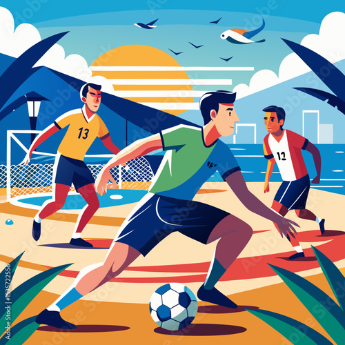 football players in action