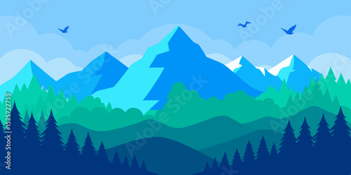 landscape with mountains