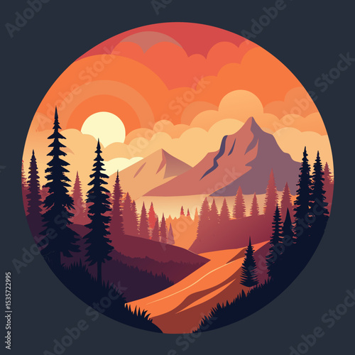 sunrise in mountains