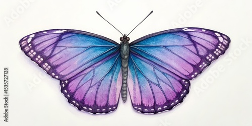 Watercolor Butterfly Purple...