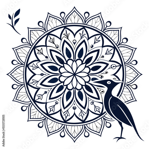 flower mandala vintage decorative elements .eps