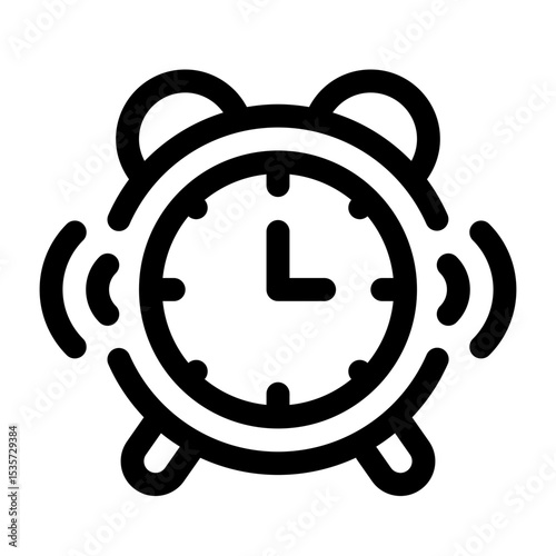 Alarm Line Icon. Single icon, line vector icon