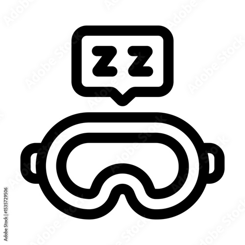 Sleeping Mask Line Icon. Single icon, line vector icon