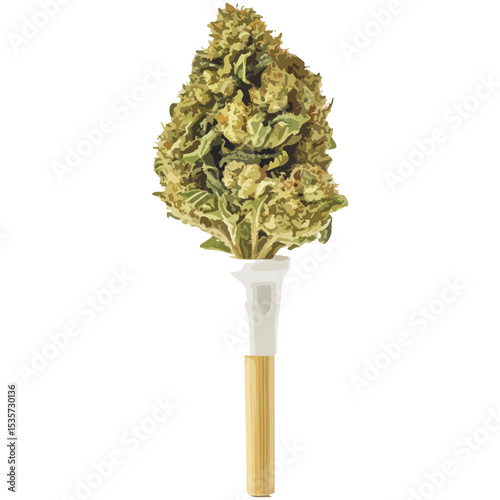 Vector Cannabis Marijuana Dispensary Bud Nug, Cannabis nug