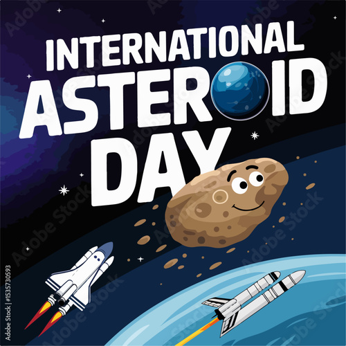 International Asteroid Day typography , International Asteroid Day lettering