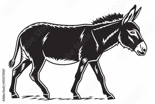 mule sihouette black vector