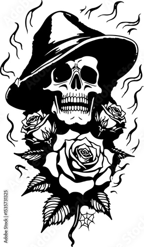 Tribal Skull and Abstract Tattoo Designs