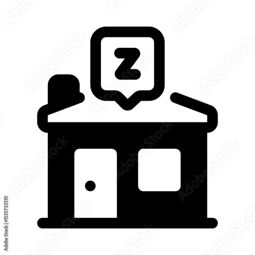 Sleep Glyph Icon. Single icon, glyph vector icon