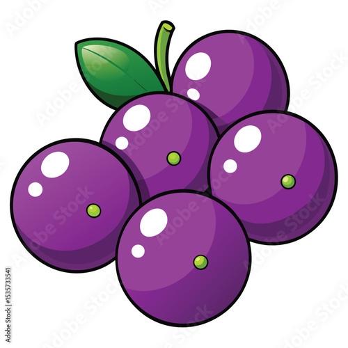 A cluster of plump, purple jamun berries, with a soft, dusty bloom on their skin.