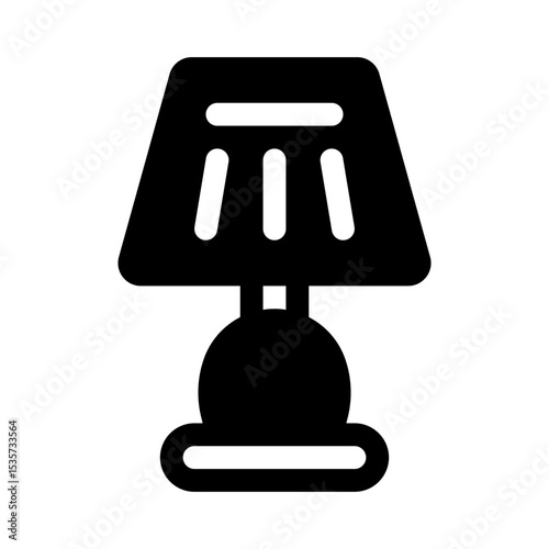 Table Lamp Glyph Icon. Single icon, glyph vector icon