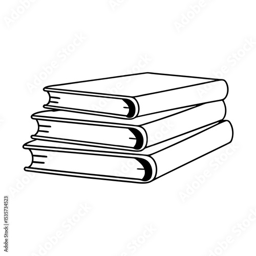 Stack of Books Vector Education and Reading Illustration