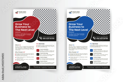 Modern Corporate Business Flyer Design for Marketing Services