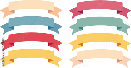 colorful ribbon set vector,award, flag, label, beige, illustration, shape, template, decoration, design, symbol, advertisement, badge, birthday, calligraphy, colors, colourful, curve, emblem, event, 