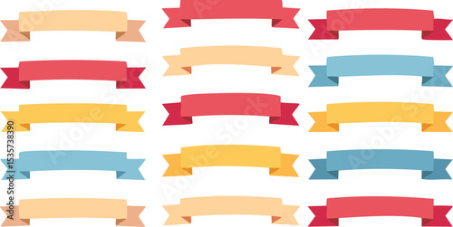 colorful ribbon set vector,award, flag, label, beige, illustration, shape, template, decoration, design, symbol, advertisement, badge, birthday, calligraphy, colors, colourful, curve, emblem, event, 