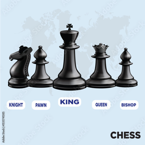 International chess day 20 july strategy, illustration, rook, banner, set, figure, graphic, vector, knight, design, isolated, concept, queen, game, poster, pawn, piece, chessboard, king, chess, day, i