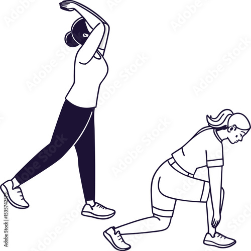Fitness exercise vector icon