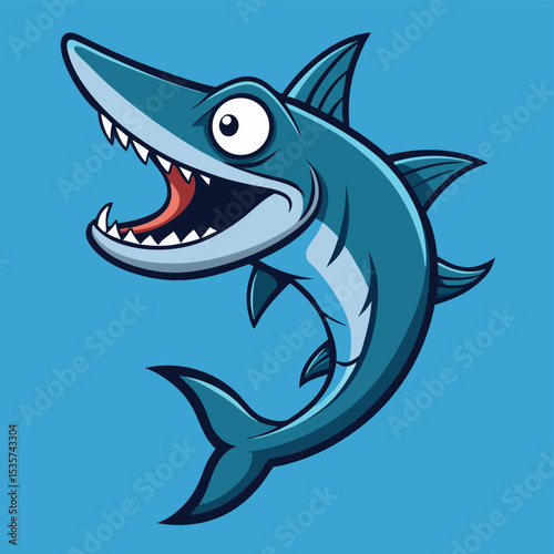 Barracuda fish lurks sharp teeth visible ocean predator dangerous