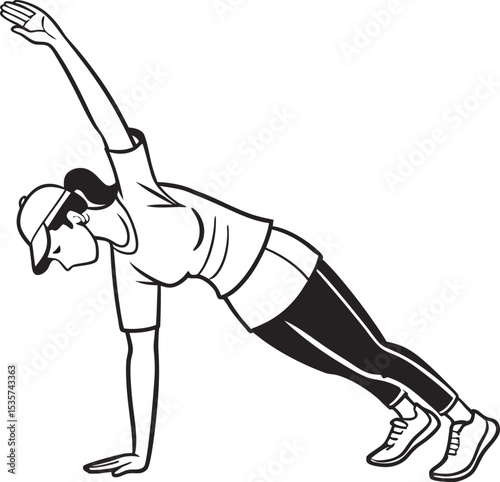 Fitness exercise vector icon