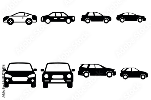 Vector Illustration of Various Vehicle car Icons