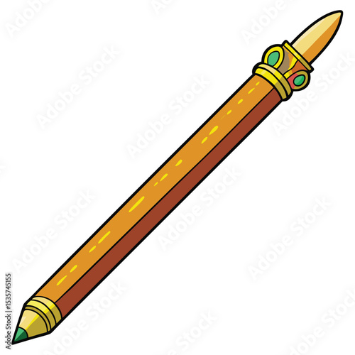 A single, elegant Kajal pencil stick, traditional and black, symbolizing classic Indian eye makeup and cultural beauty rituals.