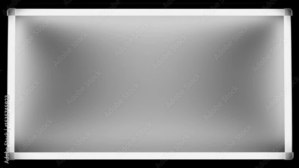 Abstract background of rectangle shape with illuminated edges.