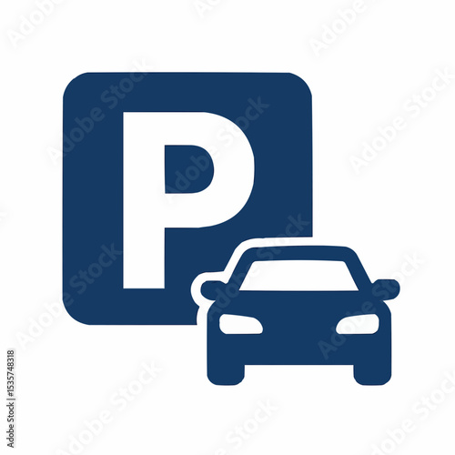 Car parking vector icon. Parking sign