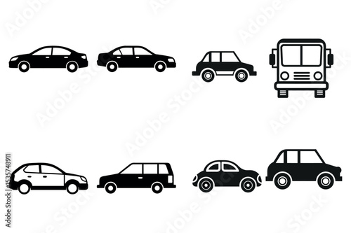 Vector Illustration of Various Vehicle car Icons