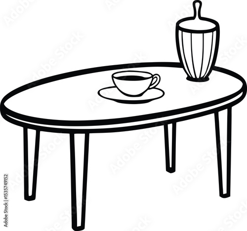 cup of coffee on a table