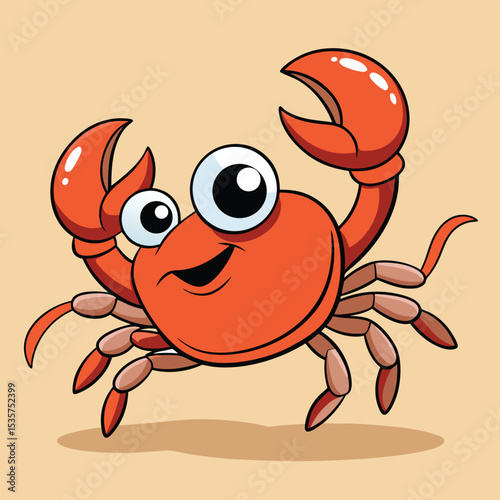 A tiny crab, scuttling sideways with claws raised, a charming resident of the shore, showcasing its unique movement and defense.