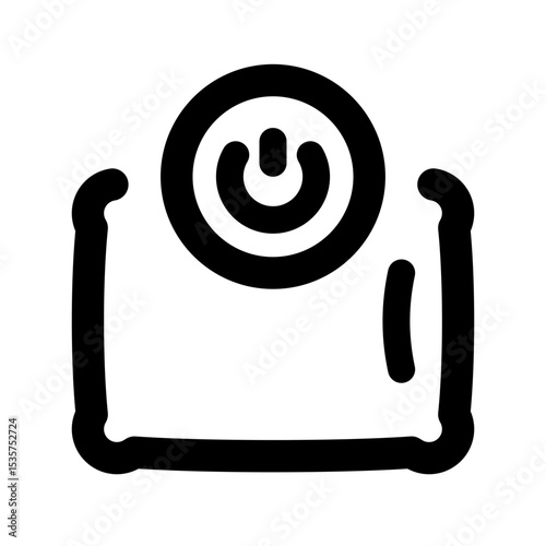 Power Off Simple Line Icon. Single icon, line vector icon