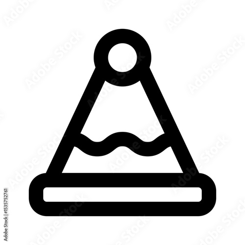 Sleep Hat Simple Line Icon. Single icon, line vector icon