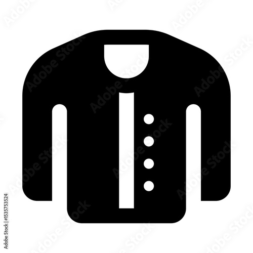 Pajama Simple Glyph Icon. Single icon, glyph vector icon