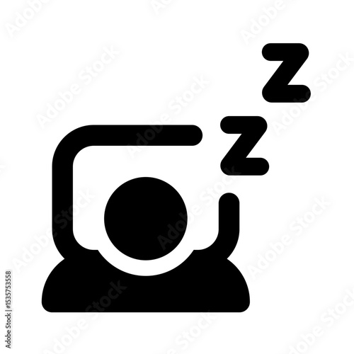 Sleep Simple Glyph Icon. Single icon, glyph vector icon