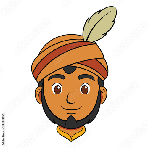 A traditional Indian men's headwear accessory, like a turban, symbolizing cultural identity.
