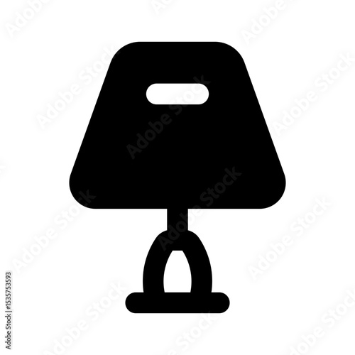 Table Lamp Simple Glyph Icon. Single icon, glyph vector icon